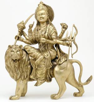 durga with lion