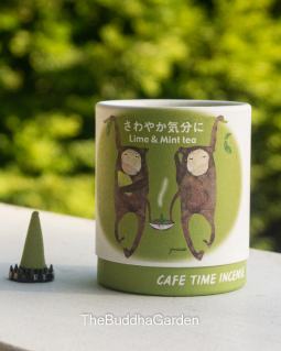 Lime & Mint Tea Incense Cones, Cafe Time Incense Cones