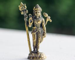 Mini Shiva With Trident Statue, 1.25 Inches