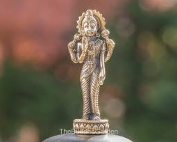 Lakshmi Standing with Lotus Blossoms, 2.5 Inches Tall
