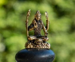 Brass Sitting Shiva Statue, 2 Inches