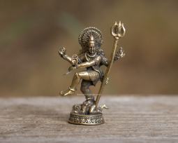 Brass Dancing Shiva Statue, 1.75 Inches Tall