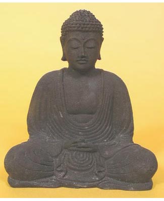 black sandstone buddha