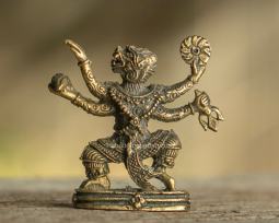 Brass Hanuman Statue, 1.25 Inches Tall