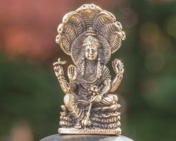 Vishnu Statue in Brass, 1.5 Inches Tall