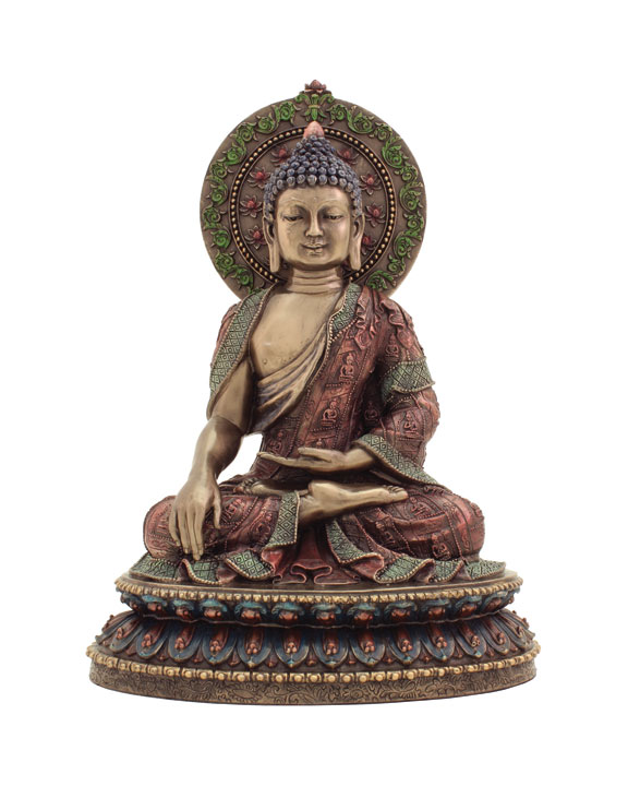 Blessing Buddha Statue-31cm Hand carved Suar wood-Namaste Mudra Pose | eBay