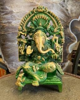 Large Sitting Ganesha, Brass