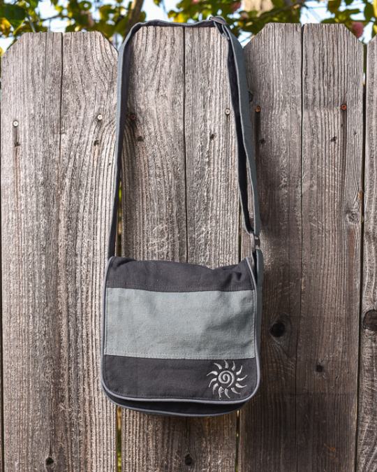 Cotton Solar Swirl Messenger Bags from Nepal